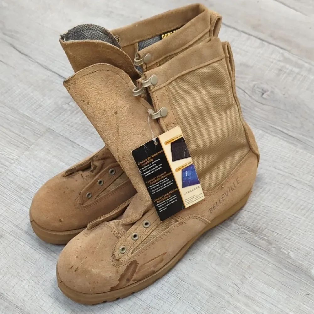 Belleville Gore-tex Men's Tan Military Tactical Boots Size 10 R